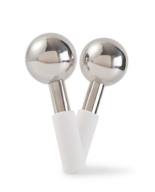 Stainless Steel Facial Ice Globes for Skin Massage