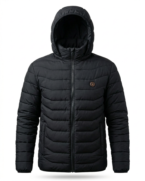 USB Heated Winter Jacket with Targeted Heat Zones