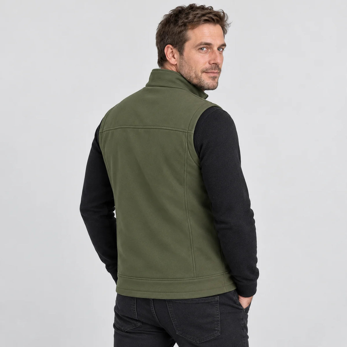Gilet riscaldato unisex PyreFit Allora, vista posteriore