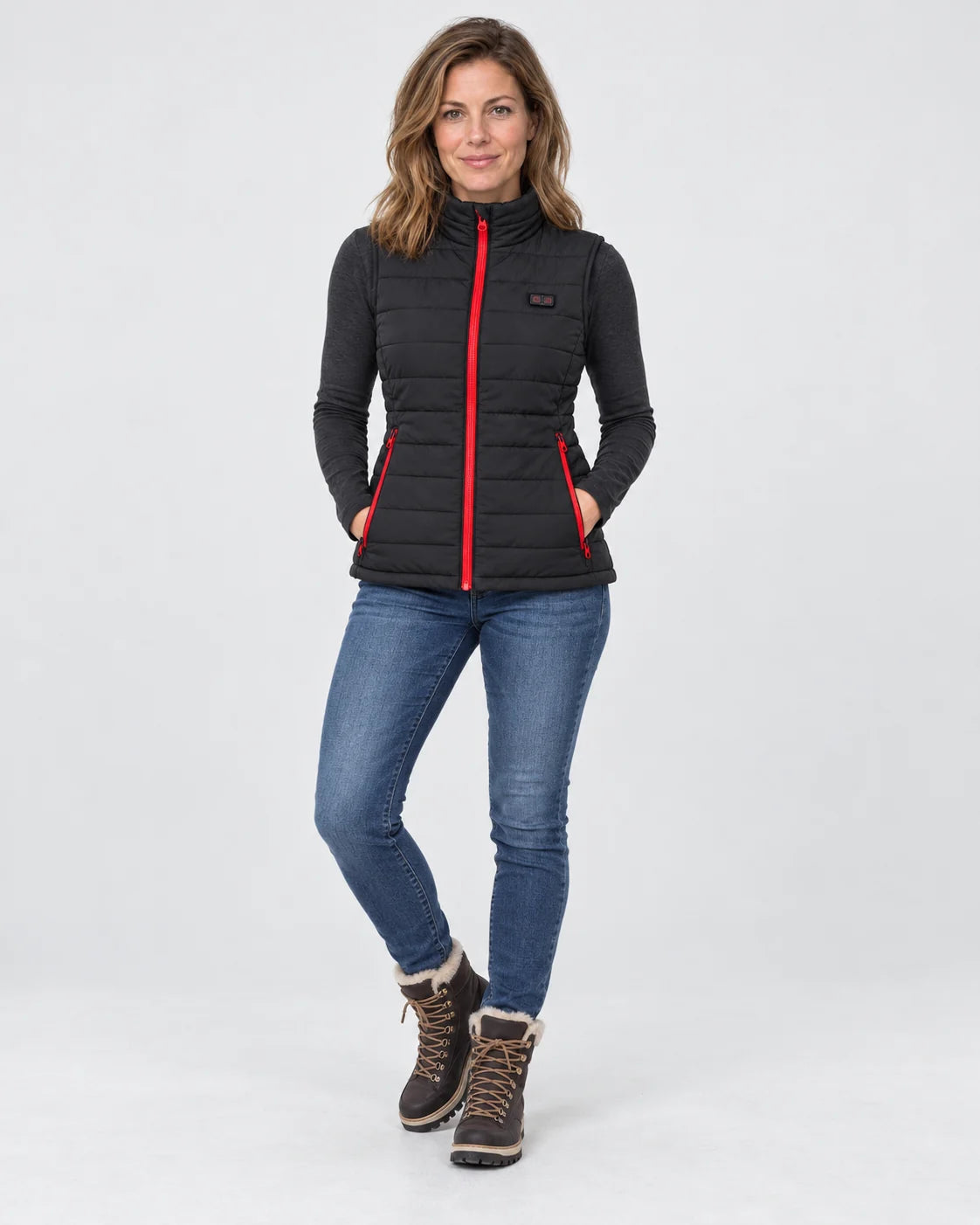 Gilet riscaldato da donna PyreFit Silvaia, vista a figura intera