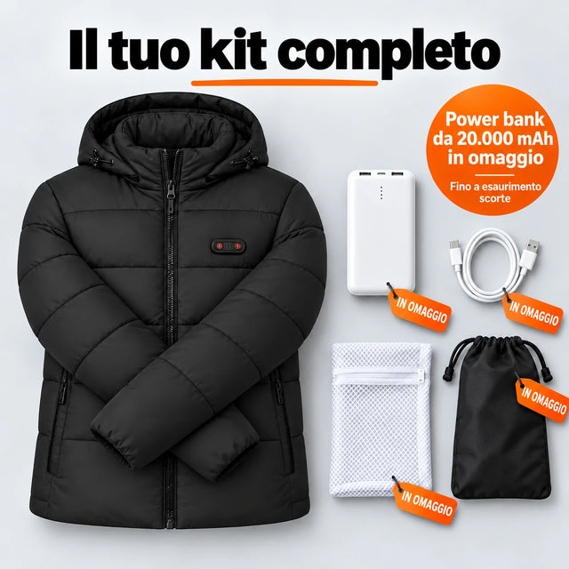 Set completo: Nordik, power bank da 20.000 mAh, sacchetto per il bucato e borsa portaoggetti
