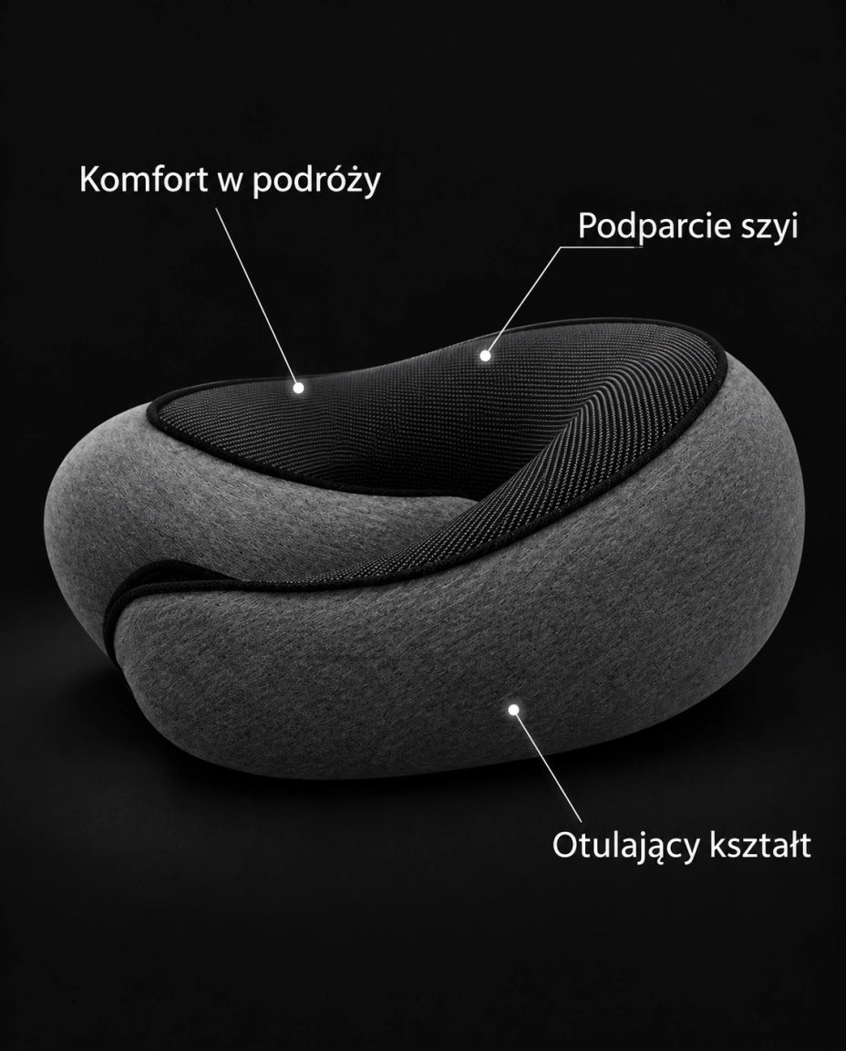 Profilowane podparcie szyi w podróży