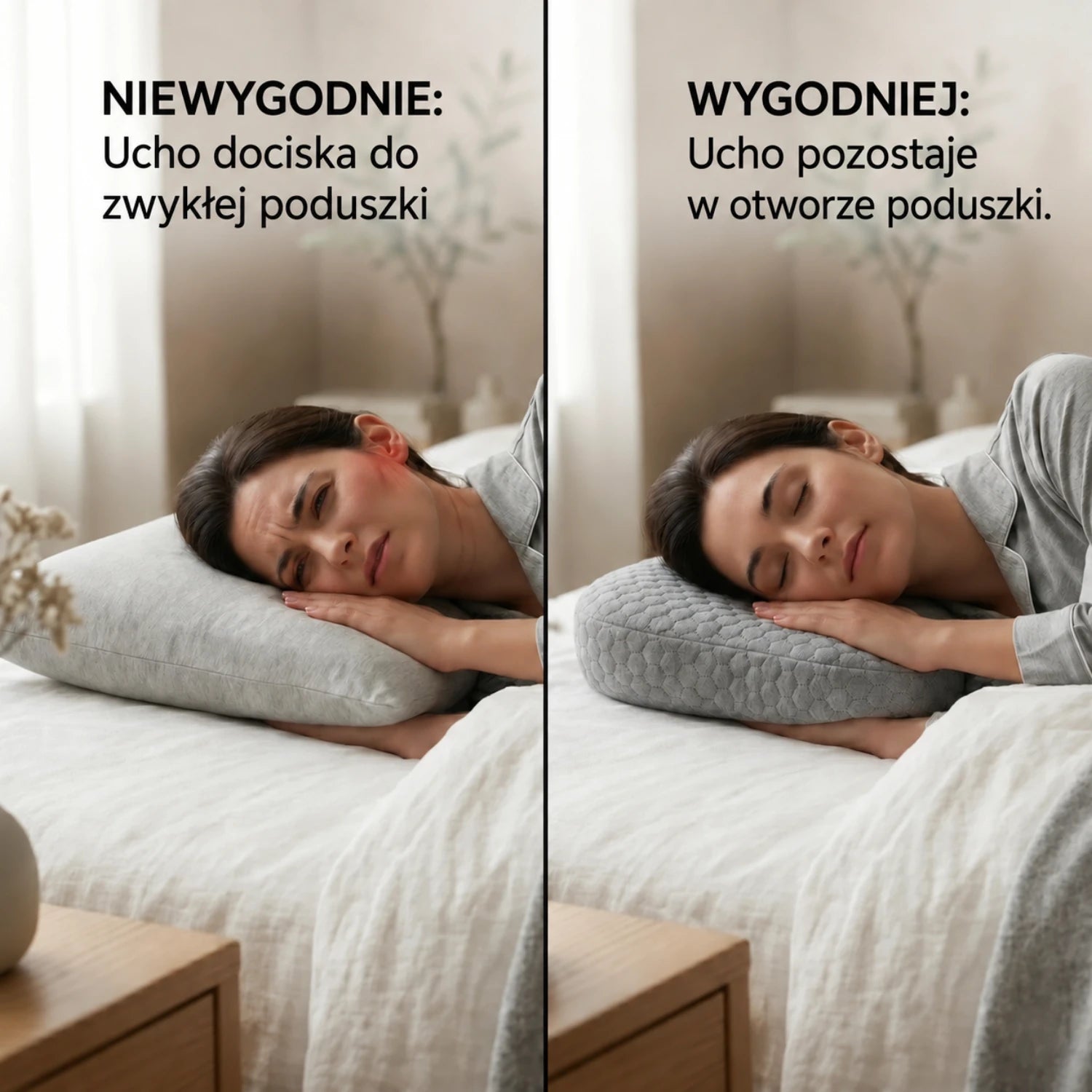 Gdy płaska poduszka jest niewygodna