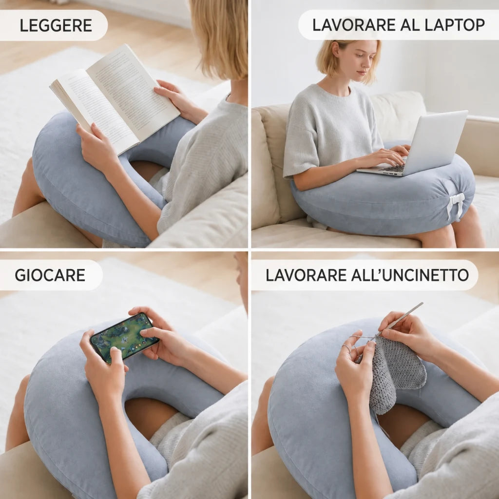 Un cuscino. Tanti modi di rilassarti.