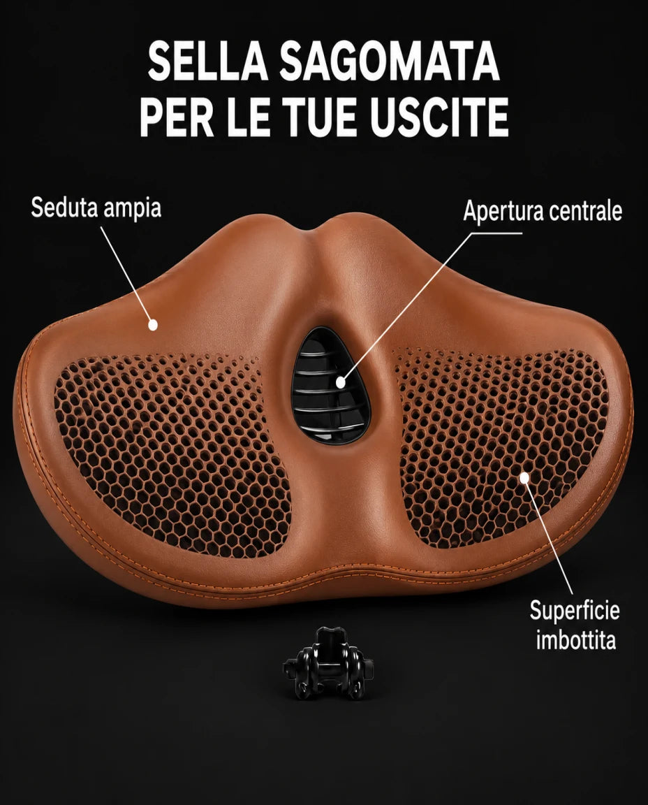 Pensata per il comfort in sella