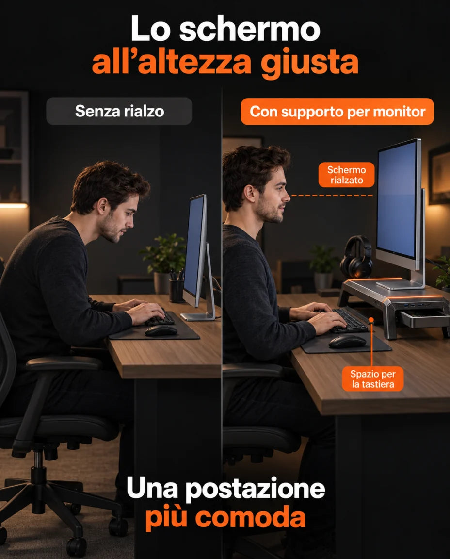 Lo schermo all’altezza giusta