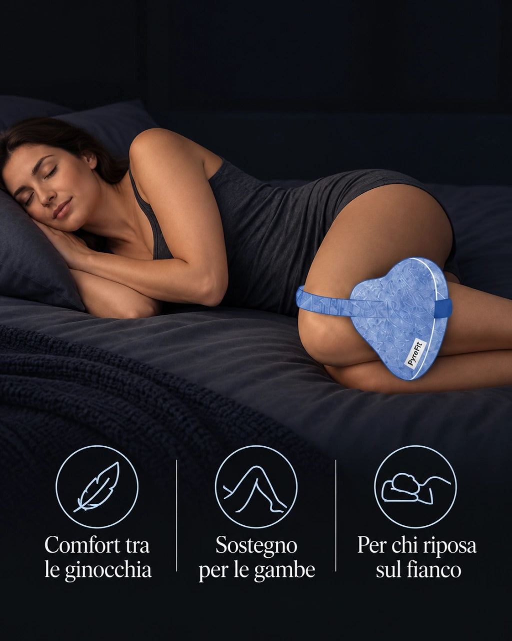 Un sostegno piacevole per chi dorme sul fianco