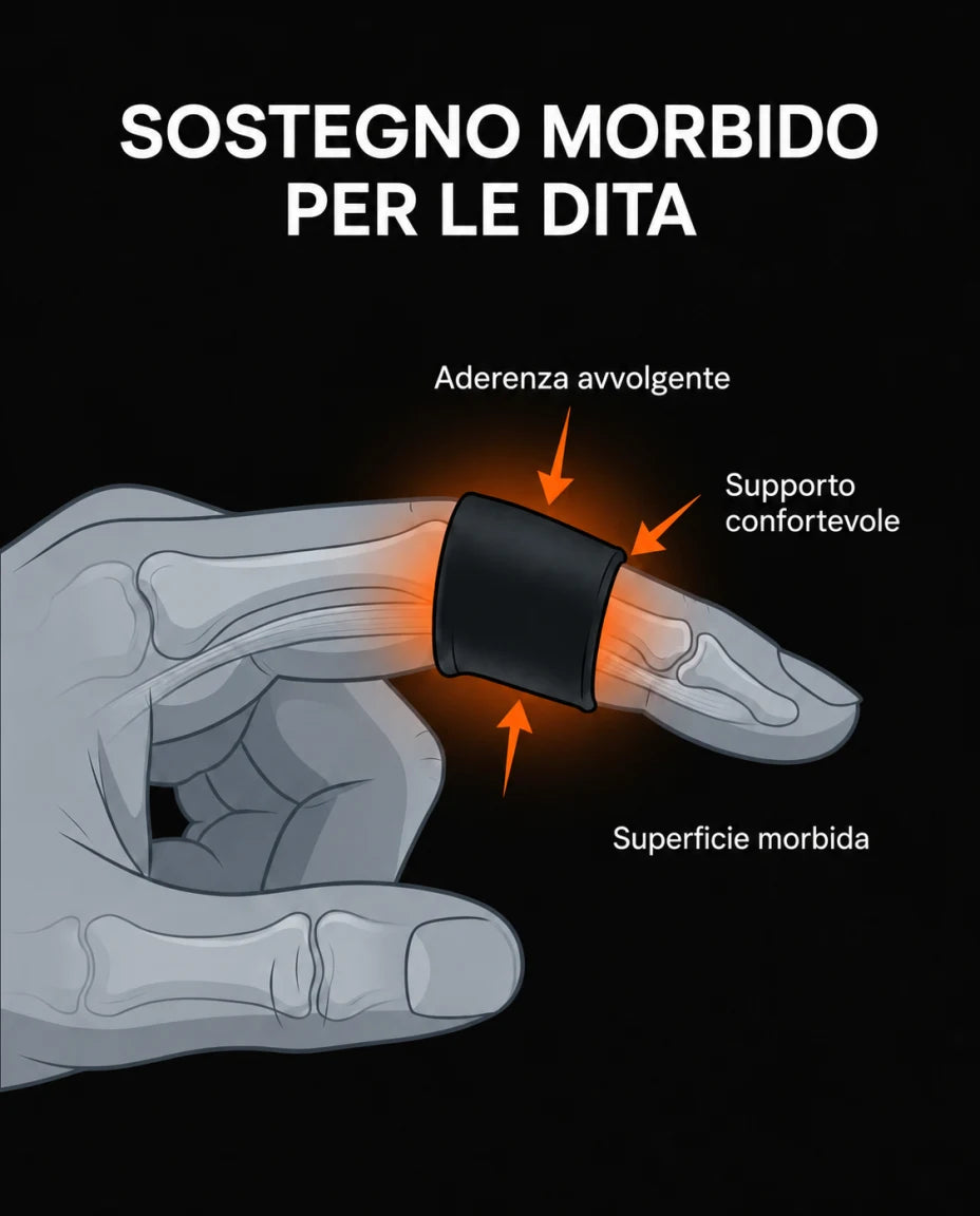 Una morbida compressione attorno alle dita
