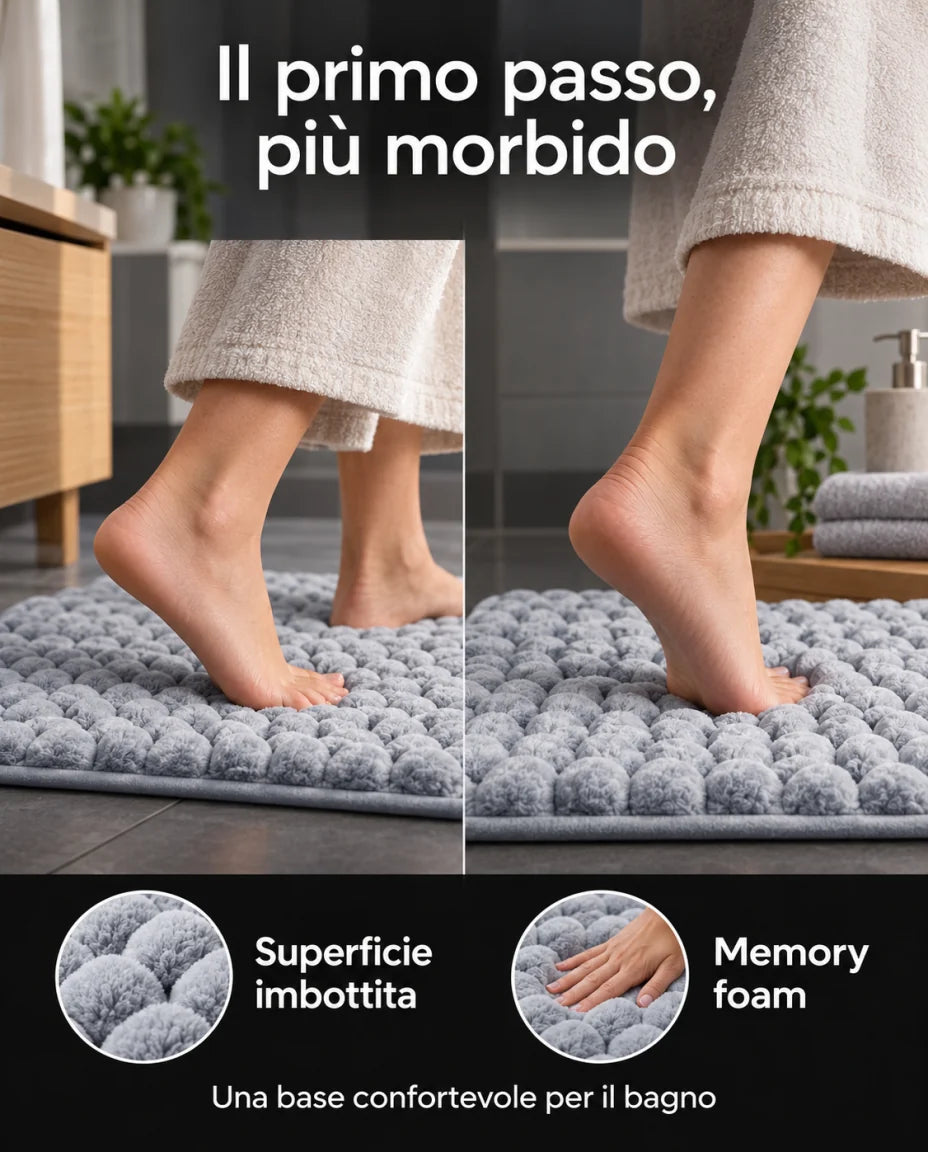 Morbidezza sotto i piedi, dopo la doccia
