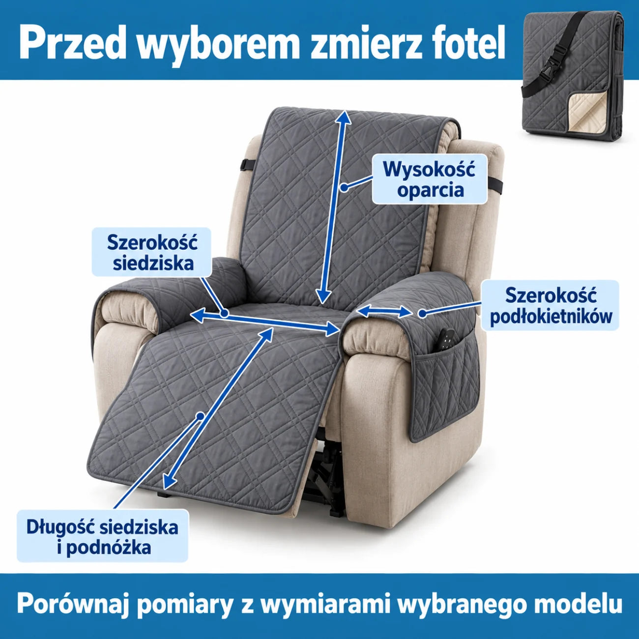 Wymiary pokrowca na fotel