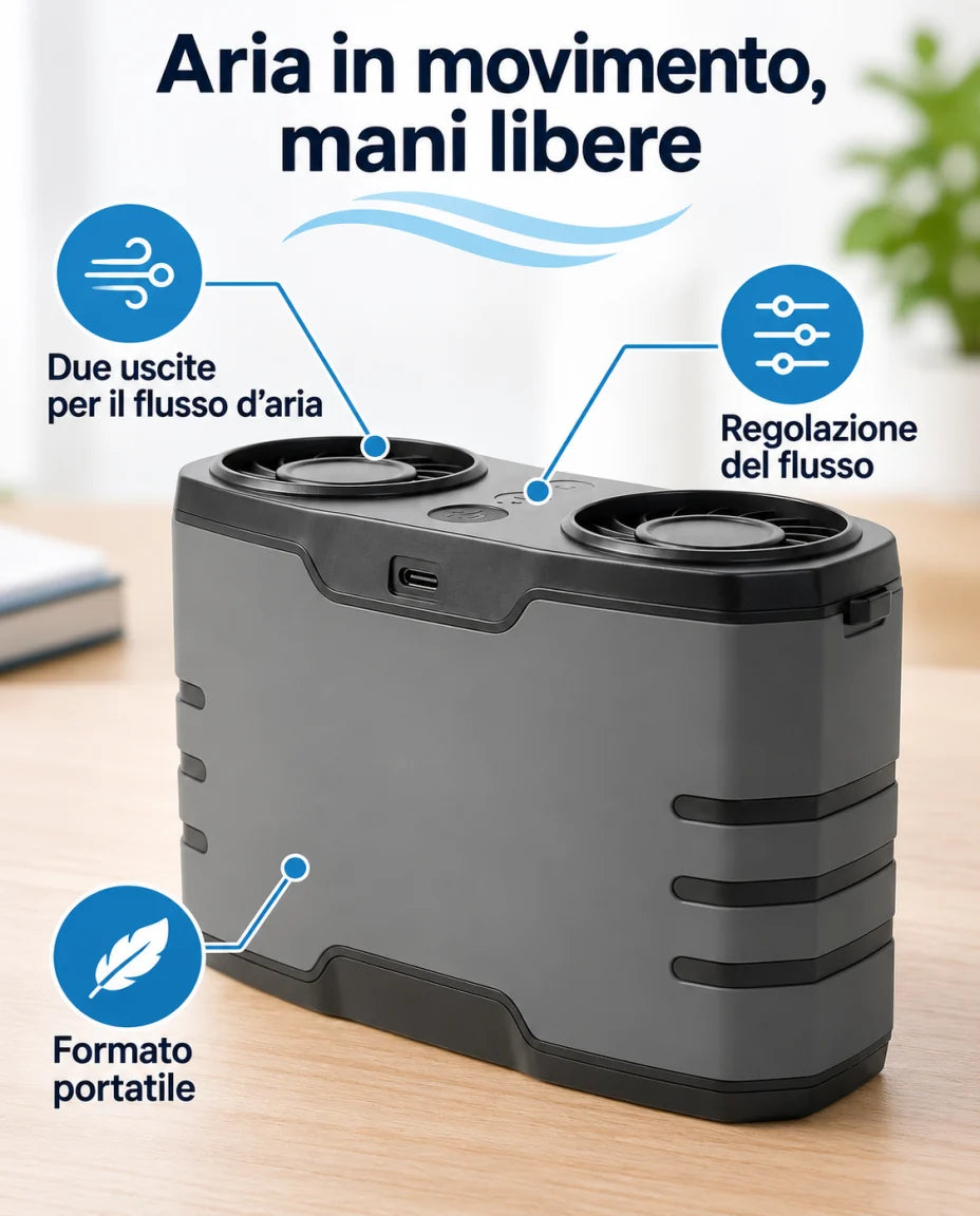 Aria in movimento, anche mentre ti sposti