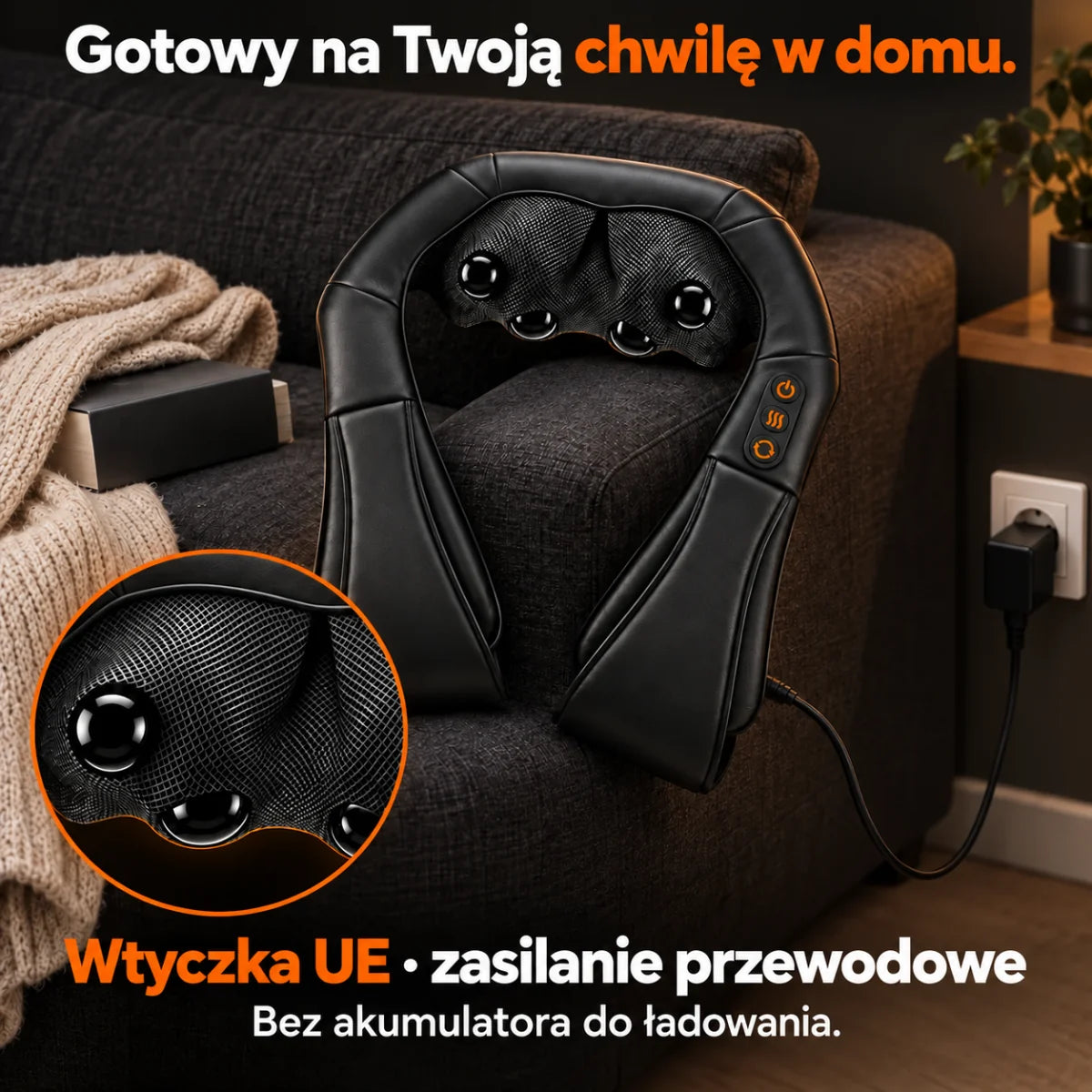 Masażer shiatsu karku w kolorze czarnym: szczegóły i użytkowanie
