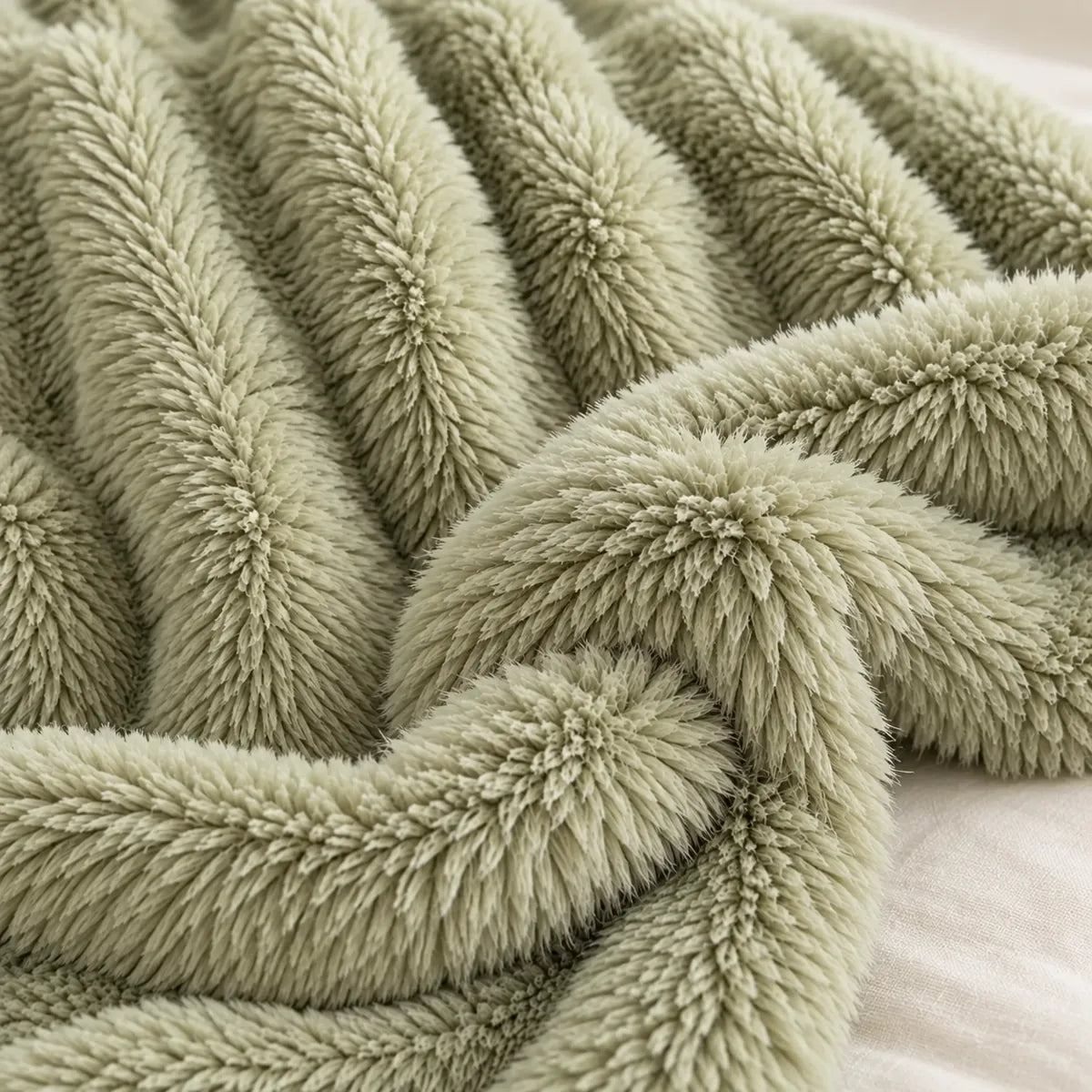 Detal materiału — Szałwiowy