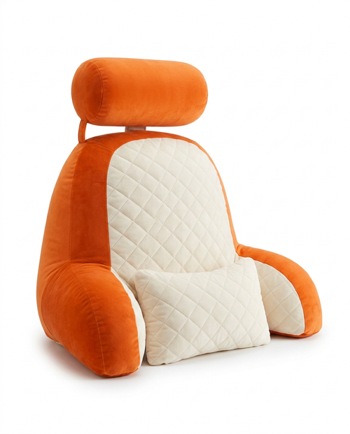 Oversized Reading Pillow With Headrest & Lumbar Support – Plush Bed Backrest Cushion For Relaxing, Reading & Gaming