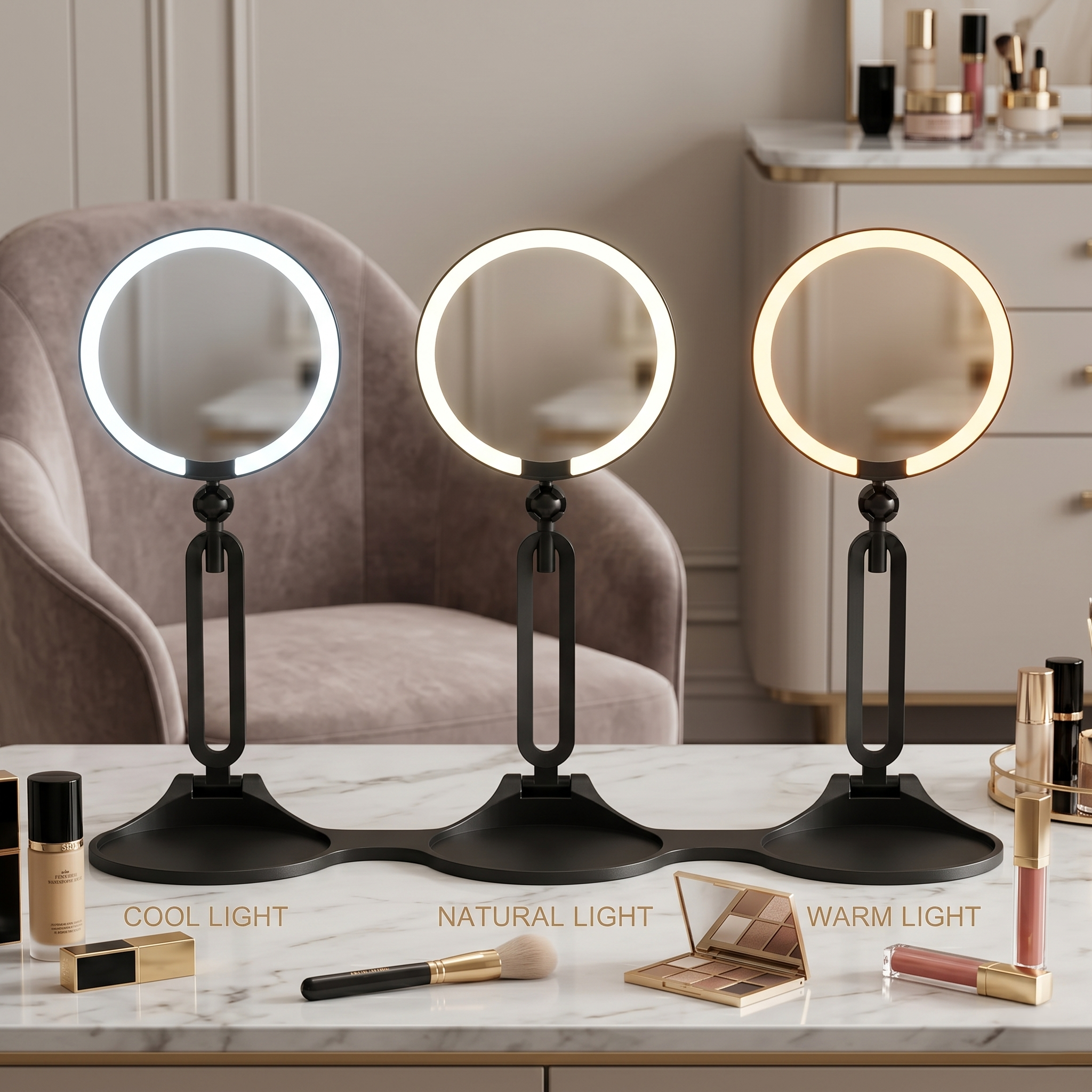 LED Makeup Mirror with Lights & 30X Magnification - Pyre Fit