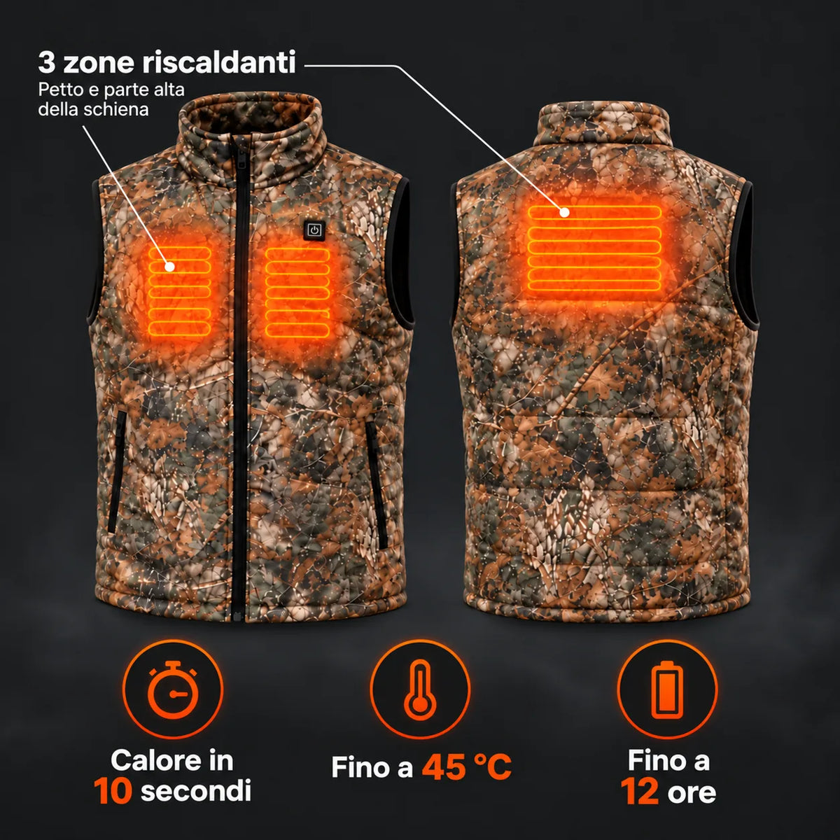 PyreFit Altor – Gilet riscaldato double face