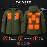Parka riscaldato da uomo PyreFit Calvero: 9 zone riscaldanti su petto e schiena