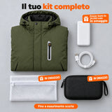 Set completo: Calvero, power bank da 20.000 mAh, cavo di ricarica, sacchetto per il bucato e borsa