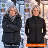 Confronto: giacca invernale classica e Feinora con riscaldamento