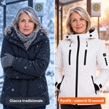 Confronto: giacca invernale classica e Glacio con riscaldamento
