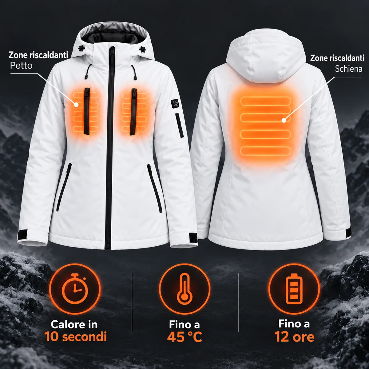 PyreFit Glacio – Parka riscaldato da donna