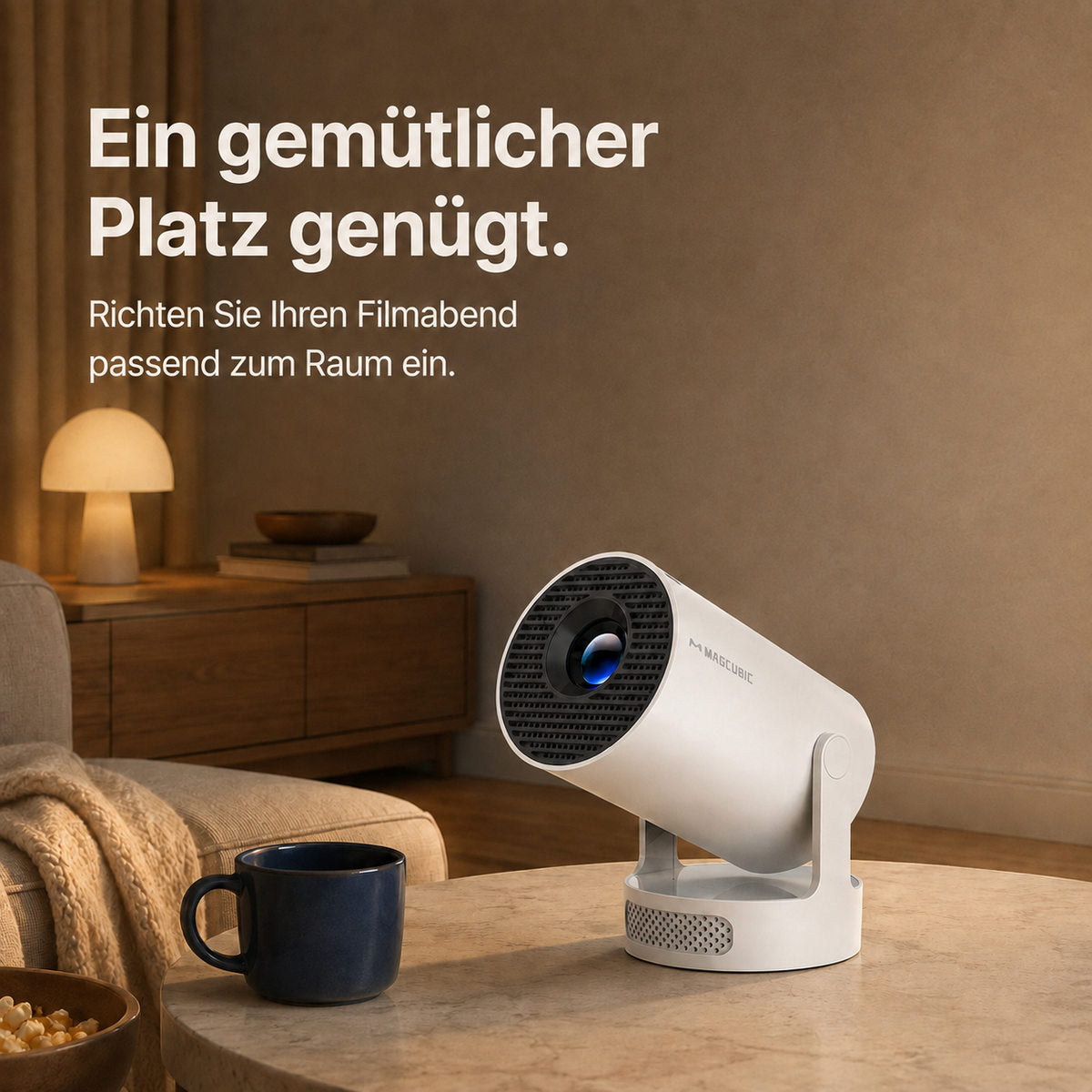 Magcubic HY300Pro+ – Ein gemütlicher Platz genügt.