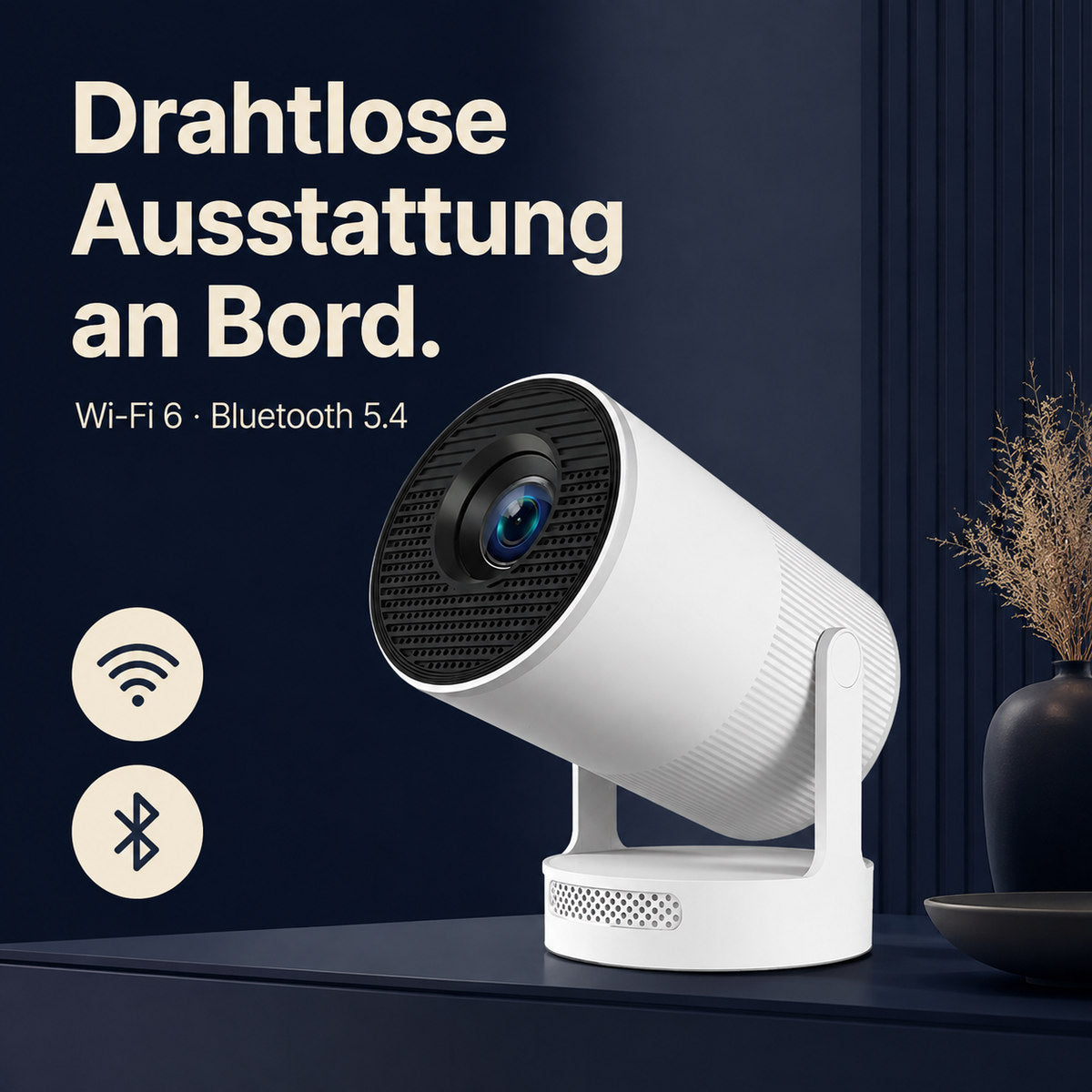 Magcubic HY300Ultra – Drahtlose Ausstattung an Bord.