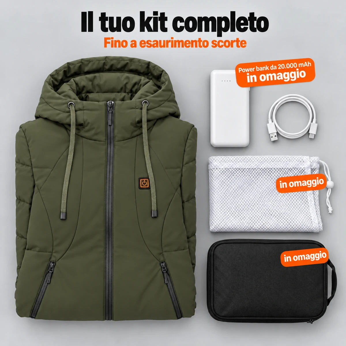 PyreFit Alpina in verde oliva – set completo