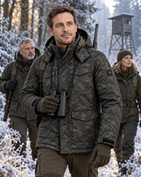 Giacca riscaldata mimetica da uomo PyreFit Alpino in inverno: nella riserva di caccia