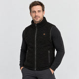 Gilet riscaldato in sherpa PyreFit Amparo, vista frontale sul modello