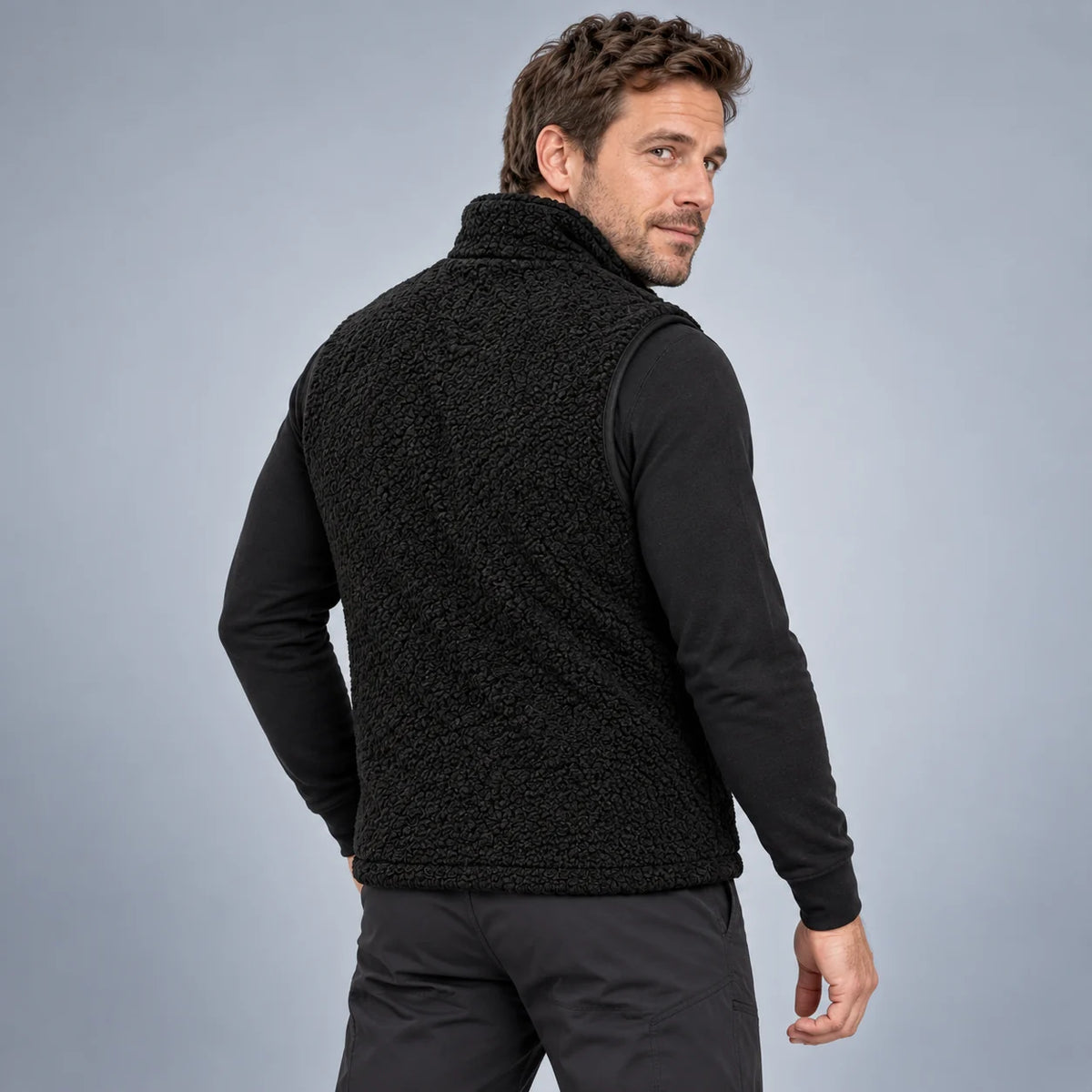 Gilet riscaldato in sherpa PyreFit Amparo, vista posteriore
