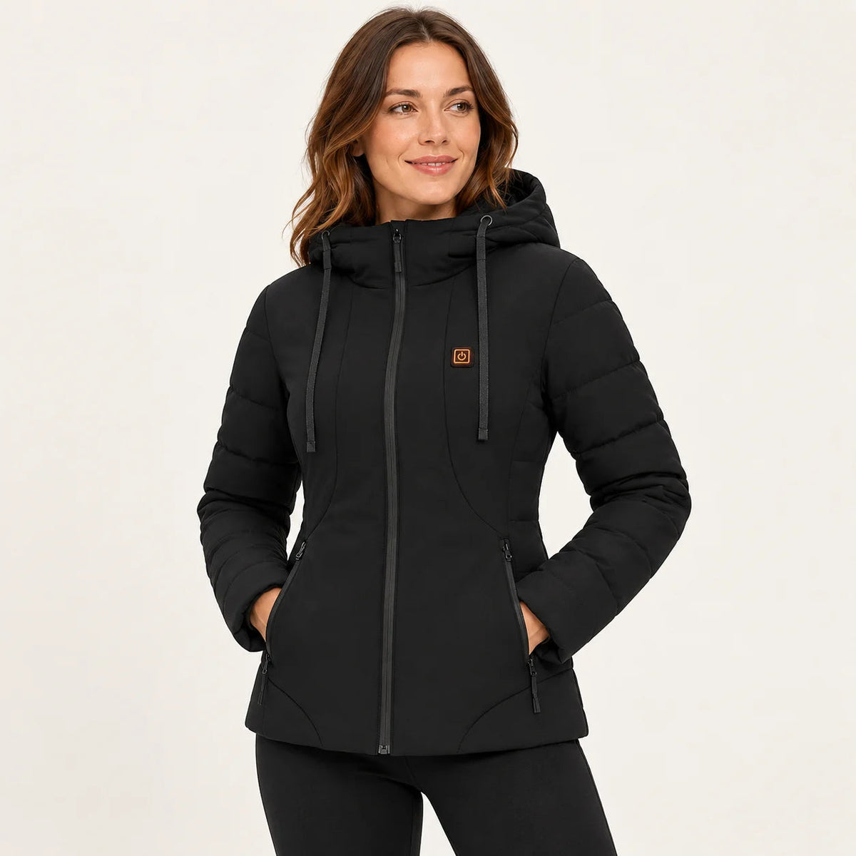 PyreFit Alpina – Beheizbare Damenjacke – Schwarz