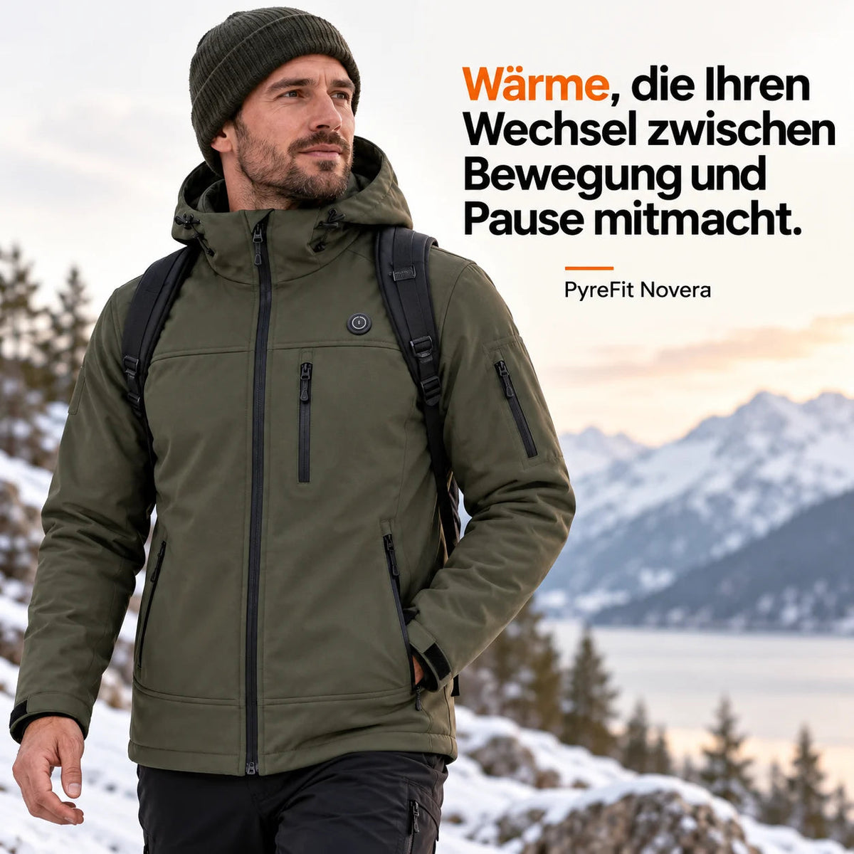PyreFit Novera – Wärme, die Ihren Wechsel zwischen Bewegung und Pause mitmacht.