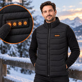 Gilet riscaldato unisex PyreFit Aurina, dettaglio del pulsante di controllo
