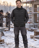 Gilet riscaldato unisex PyreFit Aurina in inverno: in cantiere