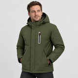 Parka riscaldato da uomo PyreFit Calvero, vista frontale con modello