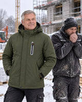 Parka riscaldato da uomo PyreFit Calvero in inverno: in cantiere