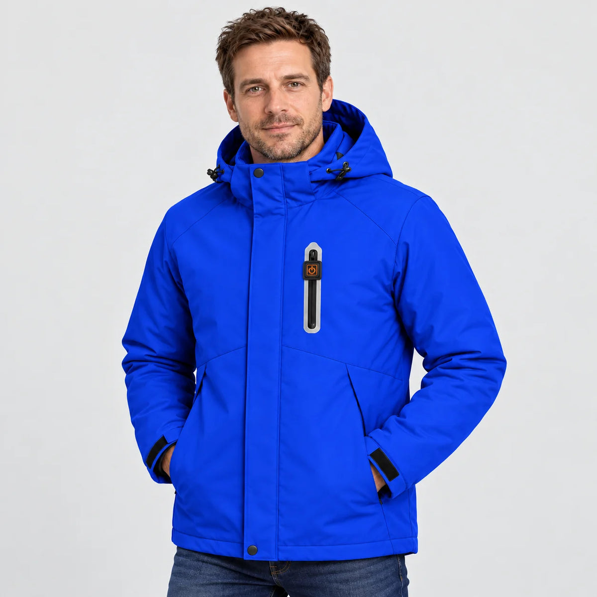 Parka riscaldato da uomo PyreFit Calvero in blu navy, vista frontale