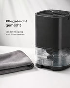 Mini-Luftentfeuchter mit 1-Liter-Wassertank – Schwarz – Produktansicht 8