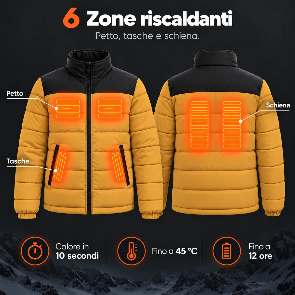 PyreFit Expelia in caramello – zone riscaldanti