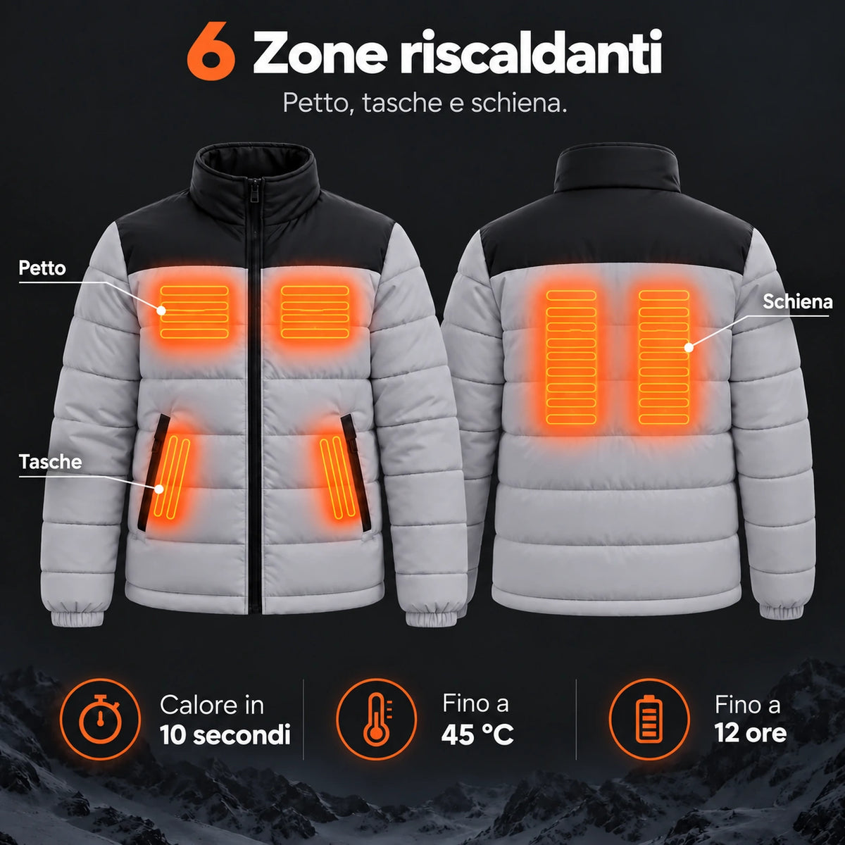 PyreFit Expelia in grigio – zone riscaldanti