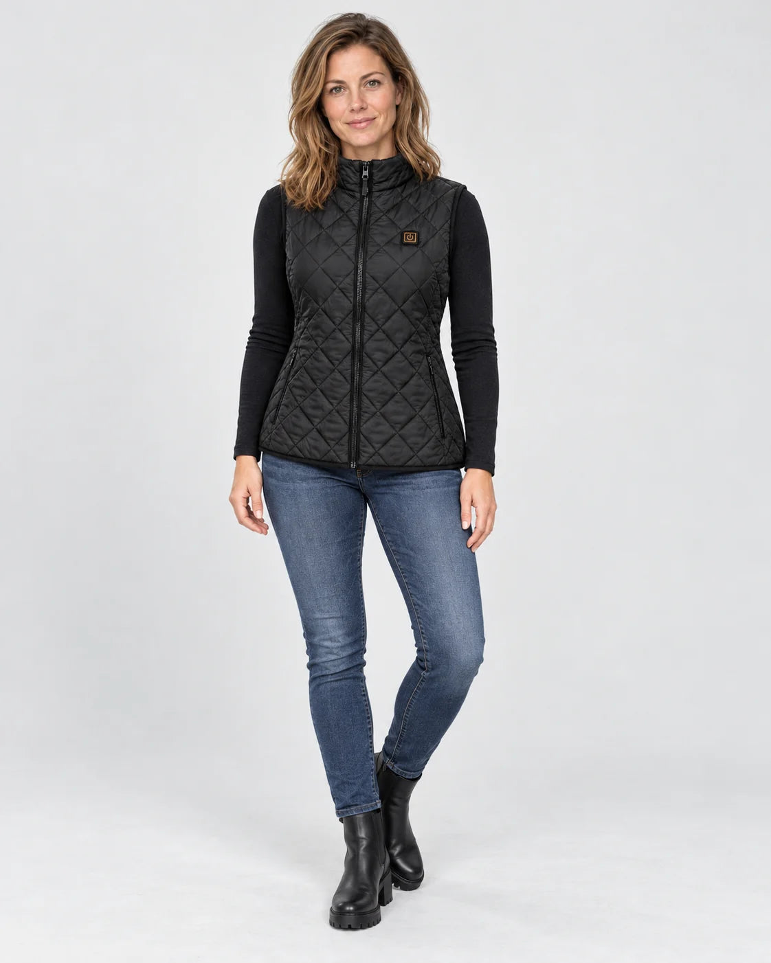 Gilet riscaldato da donna PyreFit Feinora, vista a figura intera