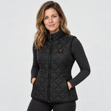 Gilet riscaldato da donna PyreFit Feinora, vista frontale con modello