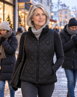 Gilet riscaldato da donna PyreFit Feinora in inverno: a passeggio in città