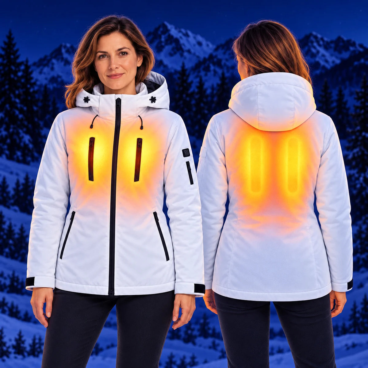 Parka riscaldato da donna PyreFit Glacio – calore su petto e schiena