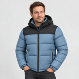 Piumino trapuntato riscaldato unisex PyreFit Gletor, vista frontale con modello