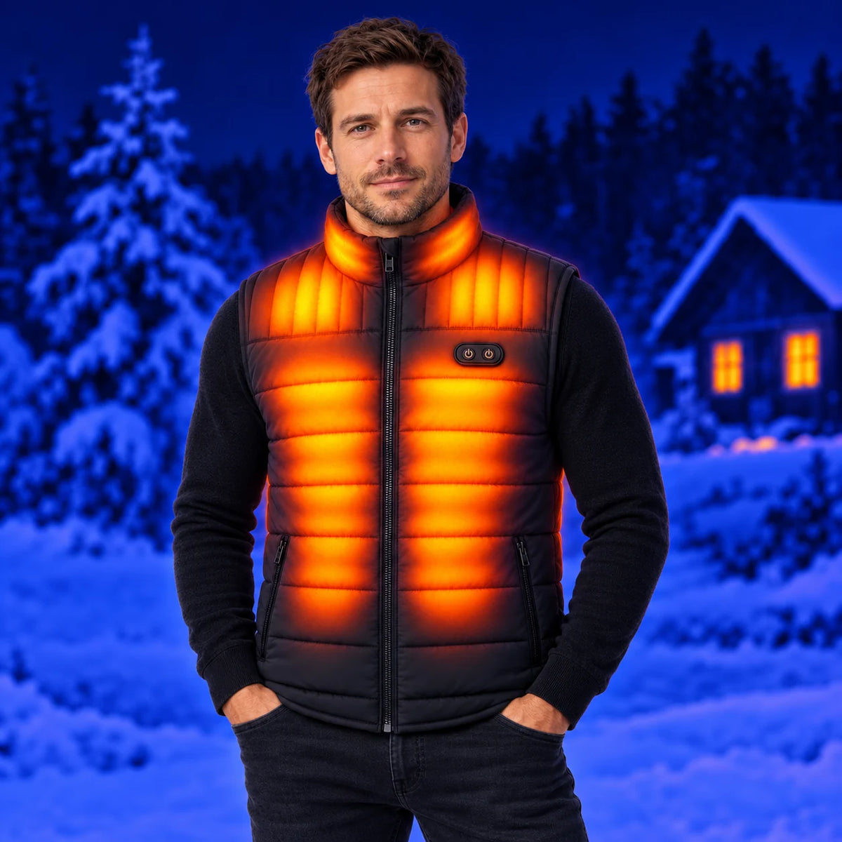 Gilet riscaldato unisex PyreFit Matrixor – calore su petto, nuca e schiena