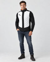 Gilet riscaldato sportivo da uomo PyreFit Novaro, vista a figura intera