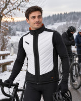 Gilet riscaldato sportivo da uomo PyreFit Novaro in inverno: in bici da corsa