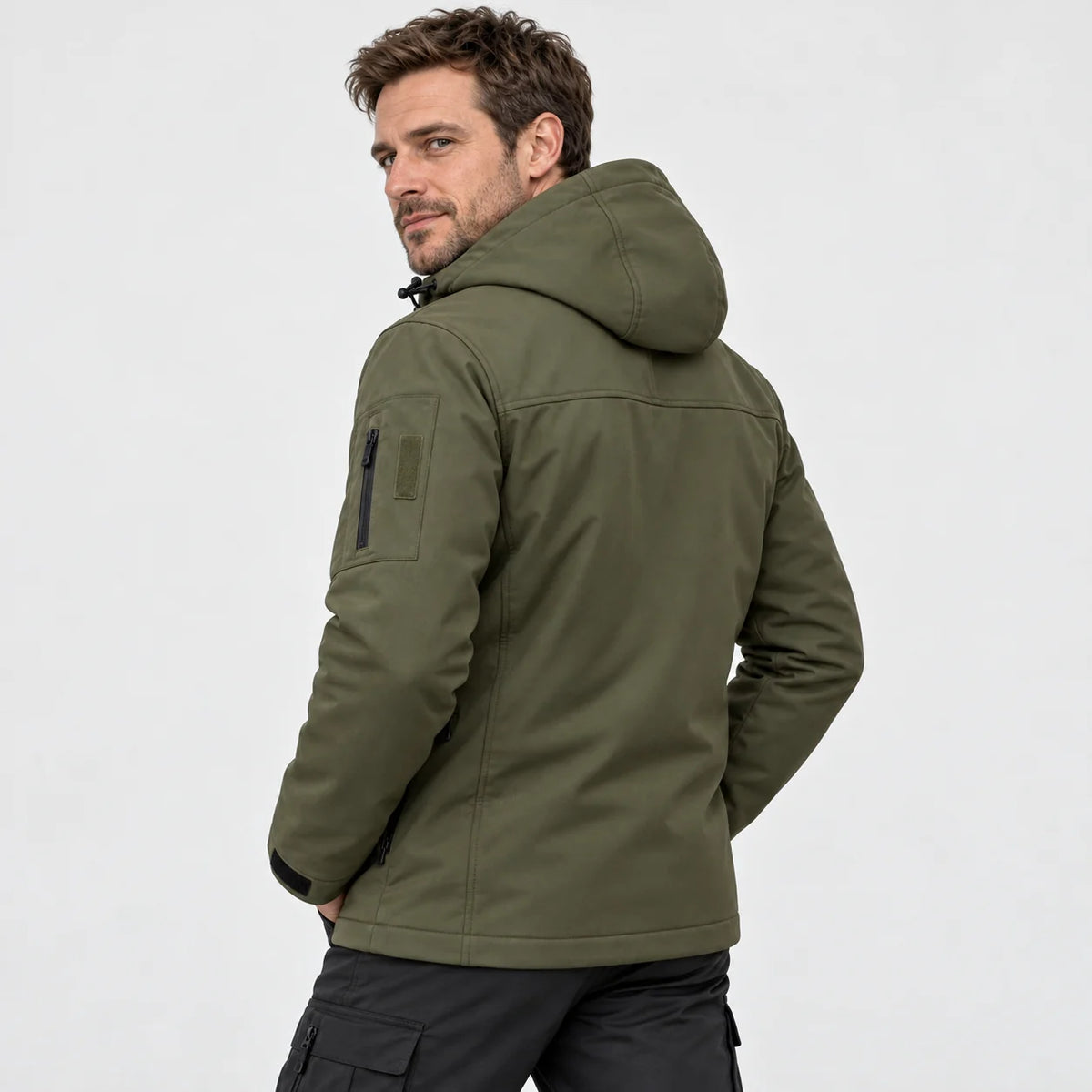 Giacca riscaldata softshell PyreFit Novera, vista posteriore